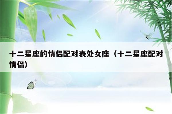 十二星座的情侣配对表处女座(十二星座配对情侣)